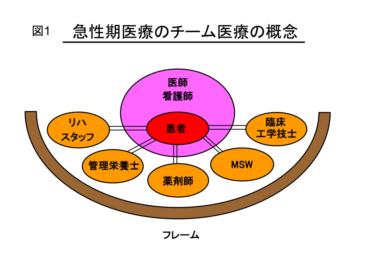 （図1）急性期医療のチーム医療の概念